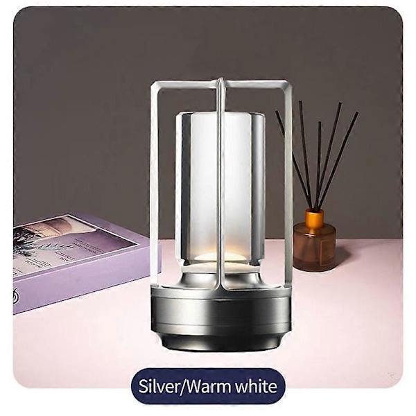2600MAh Oppladbar LED Bordlampe Moderne Berøringsjustering Bordlampe for Soverom Restaurant Dekor