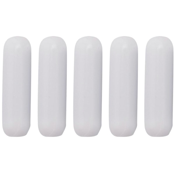 5 stk. 25mm (1 tomme) PTFE Magnetisk Rører Mikser Rørepinne, Hvit Farge, Laboratoriepinne, Røreplatepinne, 7m