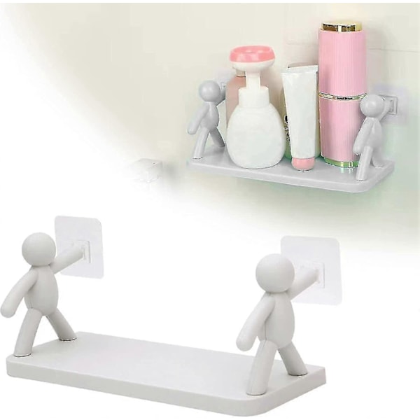 Punching-free Villain Storage Rack The Kitchen Toilet Receive Shelf, Floating Shelves Bathroom Wall Mounted Shelf, Bathroom Floating Shelves Wall Moun