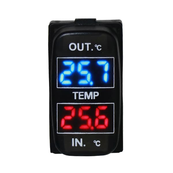 Dobbelt Temperaturdisplay Indenfor og Udenfor Bilen Dobbelt Temperatursensor til Mitsubishi ASX Lance