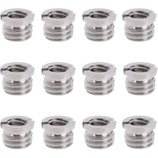 12 metalskruekonvertere, 14-38 mm adaptere til PZCC stativer og monopodder