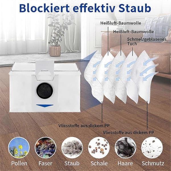 Mopper og støvpose for Ecovacs Deebot DEEBOT T30 Omni / T30 PRO Omni robotstøvsuger erstatning