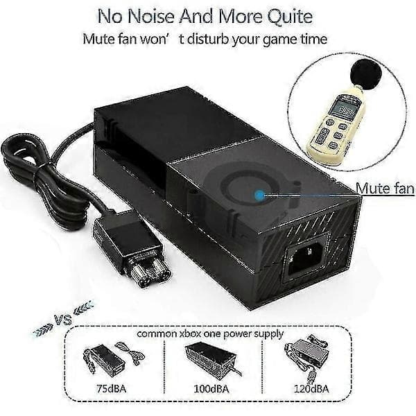 Xbox One Strømforsyning, [Oppgradert Versjon] Xbox AC Adapter Erstatningslader for Microsoft Xbox One