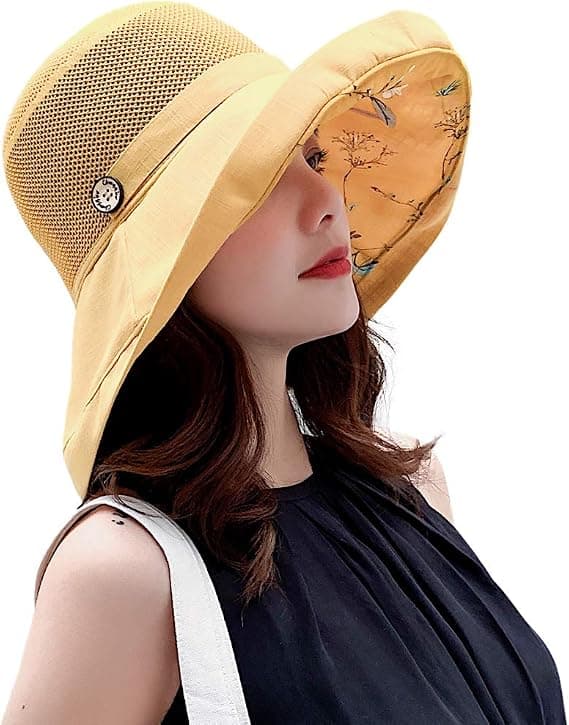 Bucket Hat Dam Mesh Solhatt, Reise Utendørs Strandhatt UV-beskyttelse