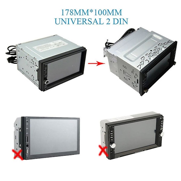 2-DIN universell bilstereo radio DVD-spelare monteringsram installationsram panel