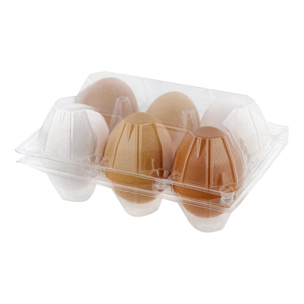 36 st Äggkartonger Klar plast Ägghållare Förvaringsbehållare Äggbricka för bete, kylskåp Stor