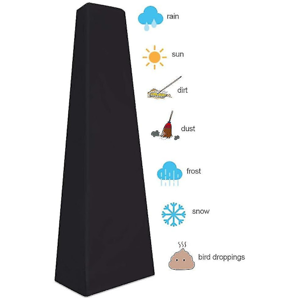 87 cm Raskaankaltainen vedenpitävä terassilämmittimen suojus puutarhalämmittimelle Pyramid Suuri kolmiomainen terassilämmitin