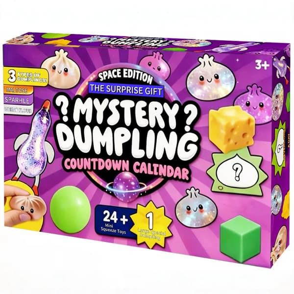 2026 Ny Squishy Bun Bao Bun Mystisk Julekalender (24 TILFELDIGE Dumplings)