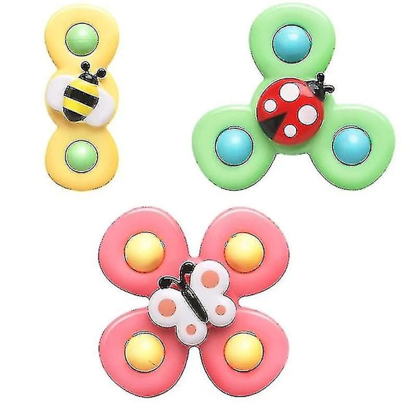 3 stk. Baby Suttekopper Spinder Legetøj Fidget Spinner Badelegetøj TAO