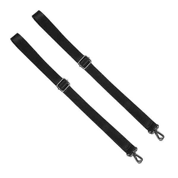 Udskiftningsstropper til hestedækkens benstropper, justerbare elastiske sorte 150.00X2.50X0.20cm 2 stk