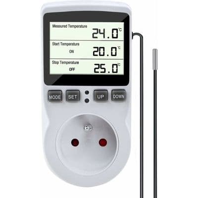 Programmerbar Digital Termostatkontakt - LARGEIGHT - Largeight - Temperatursensor - 16A - LCD-skärm
