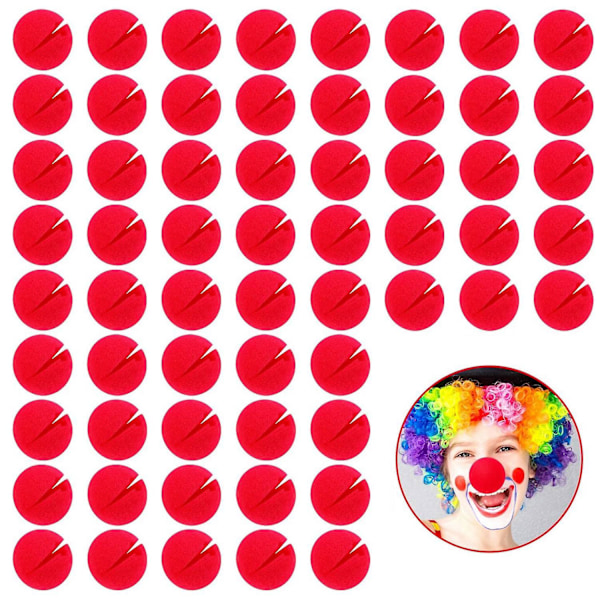 60 Pieces Red Clown Noses Cosplay Noses Foam Noses for Halloween Christmas Carnival Costume Party D