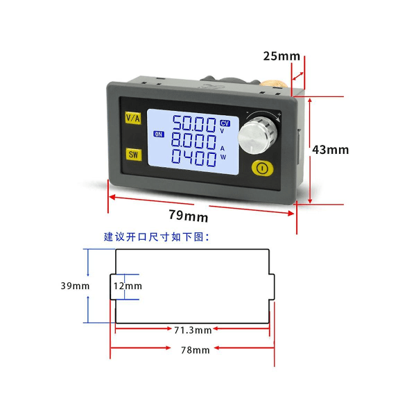Dc 50v 8a 400w Cnc Justerbar Konstant Spänningsregulator Cv Cc Steg-down Strömförsörjningsmodul Xy5008e