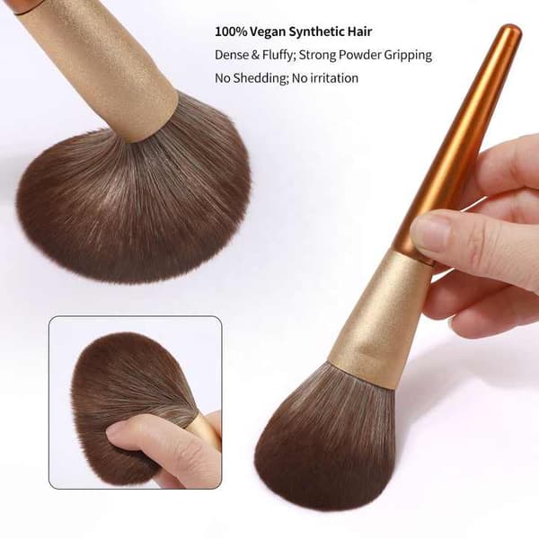 makeupbørster, makeupværktøjer, foundationbørste, løs pudderbørste, concealer, øjenskygge, blushbørste, makeupværktøjer