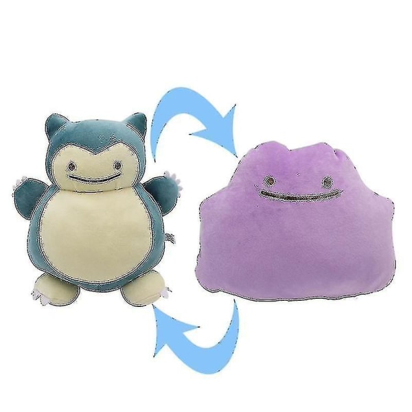 Chdz 20cm Ditto Metamon Snorlax Vendbare Pude Japan Plys Legetøjsfigur