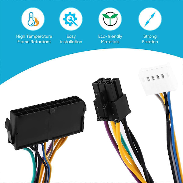ATX Main 24Pin Naaras - 6Pin Uros 6Pin PCI-E PSU Virtalähde Adapteri Kaapeli Liitin HP Elite -malleille