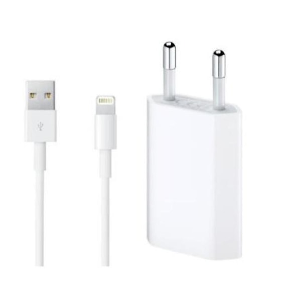 4 stk USB-adapter Lightning-kabellader kompatibel med Apple iPhone