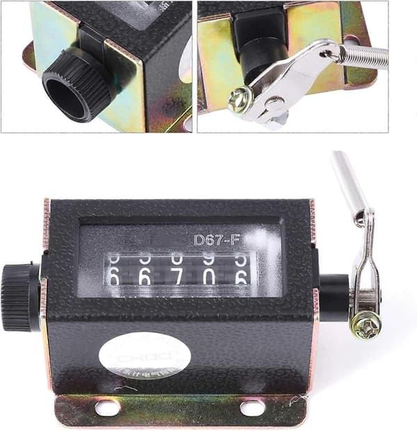 Mini Manuell Mekanisk Teller 5-sifret Teller Aritmometer