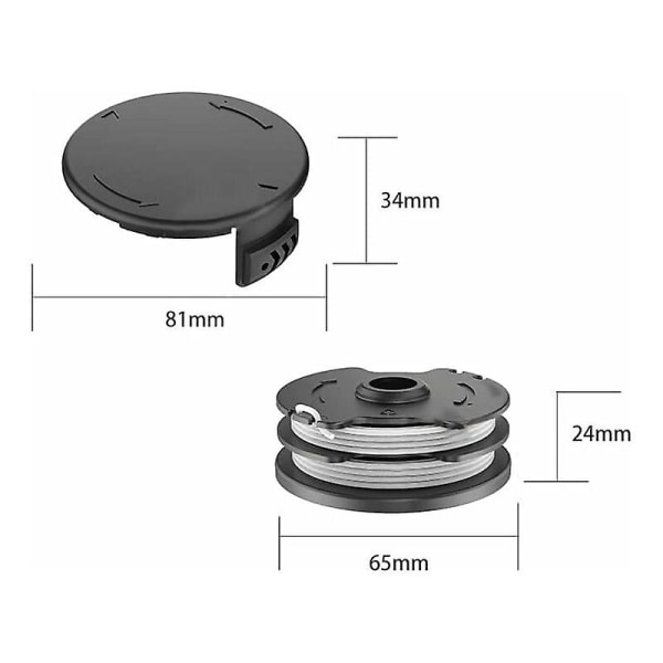 Set of 3 spools with spool cover for Parkside PRTA 20-Li A1- IAN 311046, PRTA 20-Li B1- IAN 330831, PRTA 20-Li B2- IAN 334231, PRTA 20-Li C3- IAN 3517