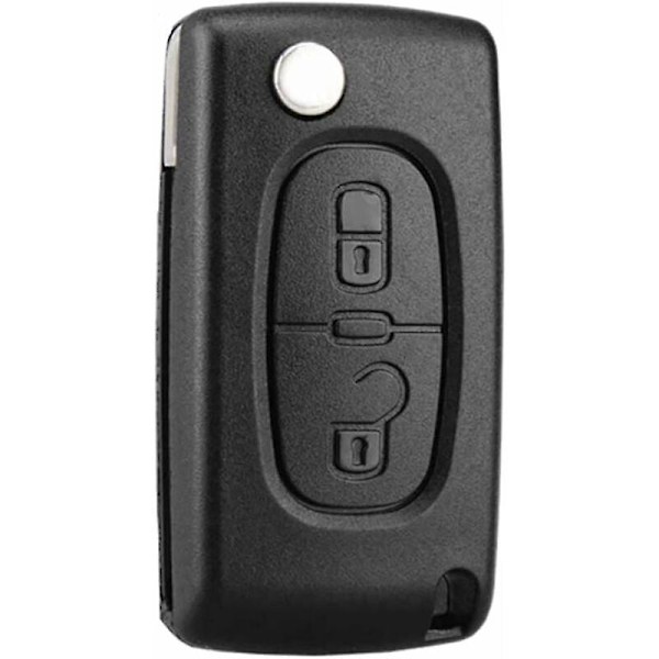 Nye produkter i 2023, knapper nøgleskal kompatibel Ce0523 Foldbar flip nøgle til Peugeot 207 307 308 407 408 3008 5008 Citroen C2 C3 C4 C5 C6 C8 (2 knapper