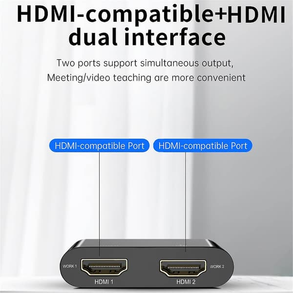 USB 3.0 - Dual HDMI -sovitin Ulkoinen Video Tukee Windowsia