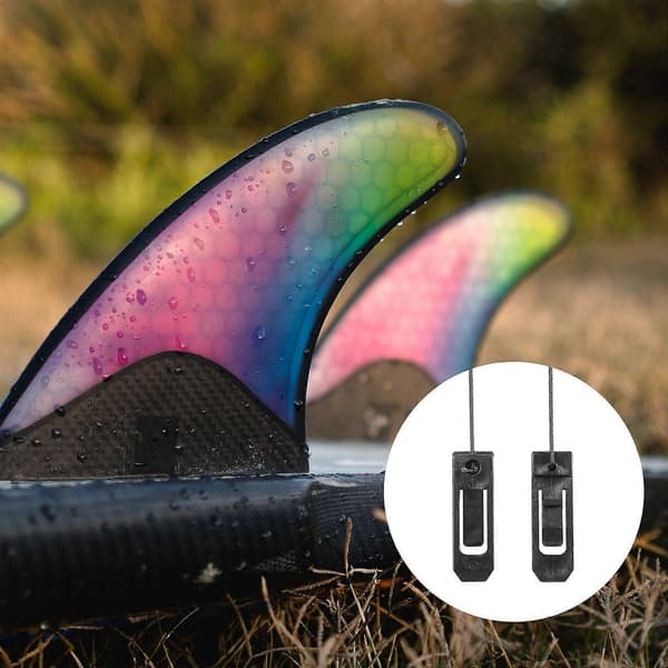 VILLCASE Sup Split Surfer Paddle Board Finne Clip Surfbræt Hale Clip Spænde Surfbræt Tilbehør (Sort)