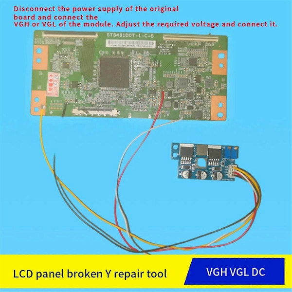 VGH VGL DC Modul med Kabel Reparation LCD Panel Defekt Y Farve Unormal Horisontal Linje Udskiftning Pa