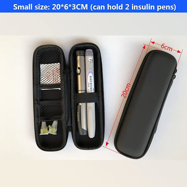 1PC Svart Insulin Kylväska Resväska, Bärbar Insulin Resväska, Insulin Kylväska Isolerad Organizer