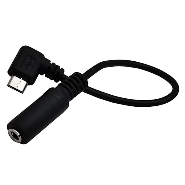 Højre Vinkel Micro USB Han til 3,5 mm Jack Audio Adapter Kabel Connector Adapter Høretelefon Forbinde Telefoner Kabel 0,15M