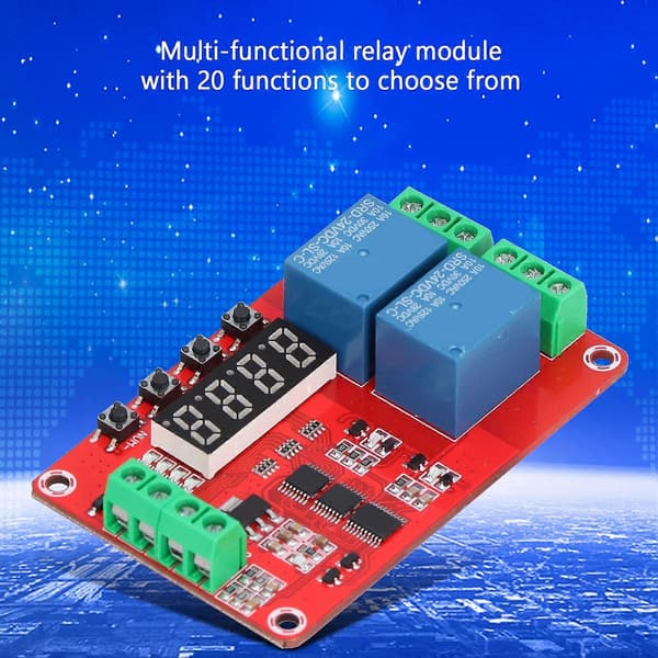 Högkvalitativ 2-vägs multifunktionell elektromagnetisk relämodul fördröjd