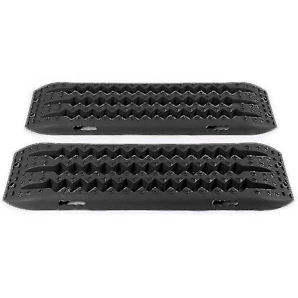 2 stk. Recovery Tracks Sand Traction Snow Off Road Dæktrappe 4wd 10t (sort)