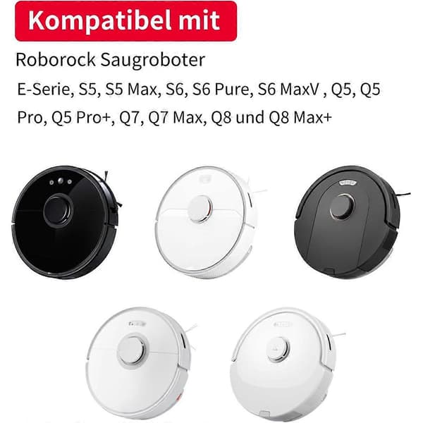 Moppdukar för Roborock Q5, Q5 Pro, Q5 Pro+, Q7, Q7Max, Q8Max och Q8Max+, E-serien, S5, S5 Max,