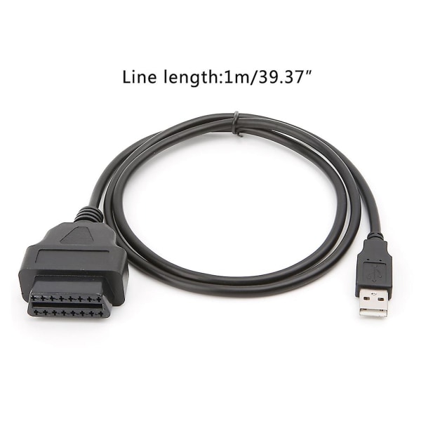 16-nastainen OBD2-USB-portin latausadapterikaapeli liitin diagnostiikkatyökalu