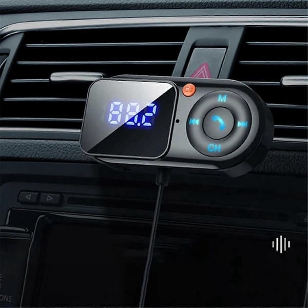 Trådlös Bluetooth 5.0 FM-sändare Bil Mp3-spelare Handsfree Bil Kit