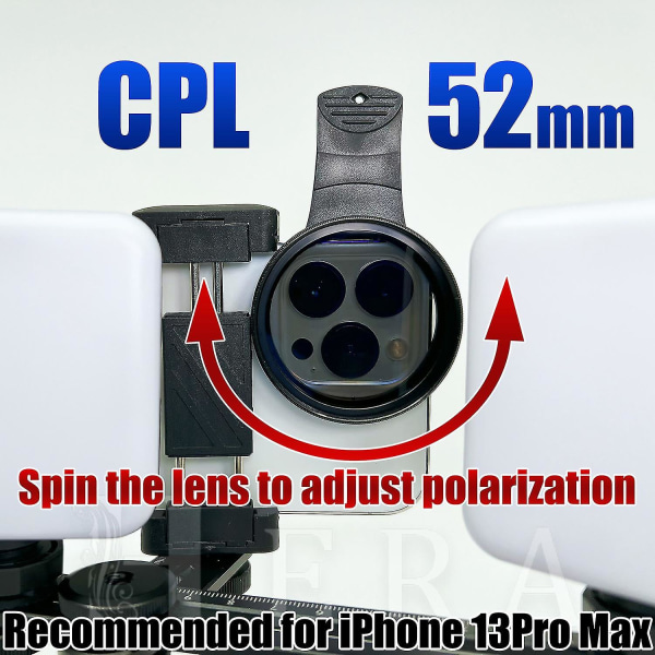 52mm Mobiltelefon Cpl Polariser Polariser
