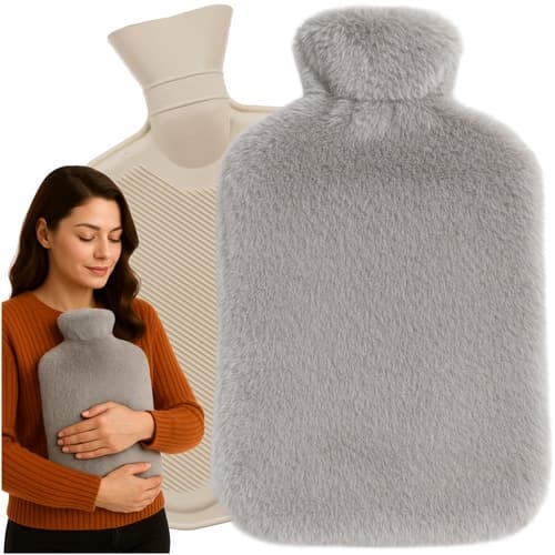 Varmvattenflaska med plyschöverdrag – 3,5 L