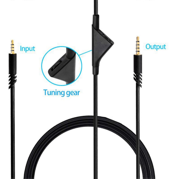 Ersättningskabel för Astro A10 A40/A40TR Headset, Gaming Headset-kabel med Volymkontrollfunktion