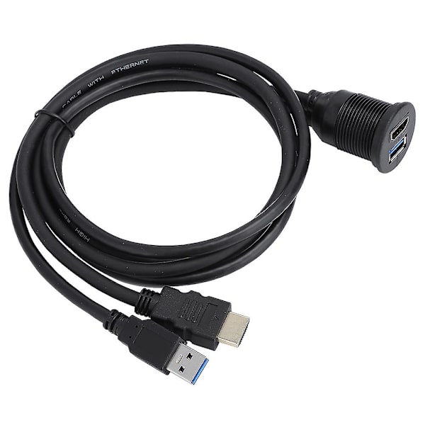 1 meter USB3.0 till HDMI förlängningskabel - inbyggd hushålls vattentät konverteringsledning