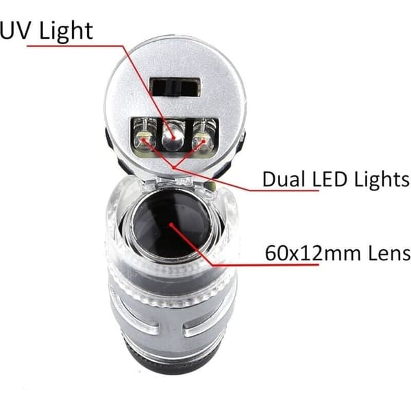 AIMOONSA 60X mini lupe LED UV lysende gullsmed