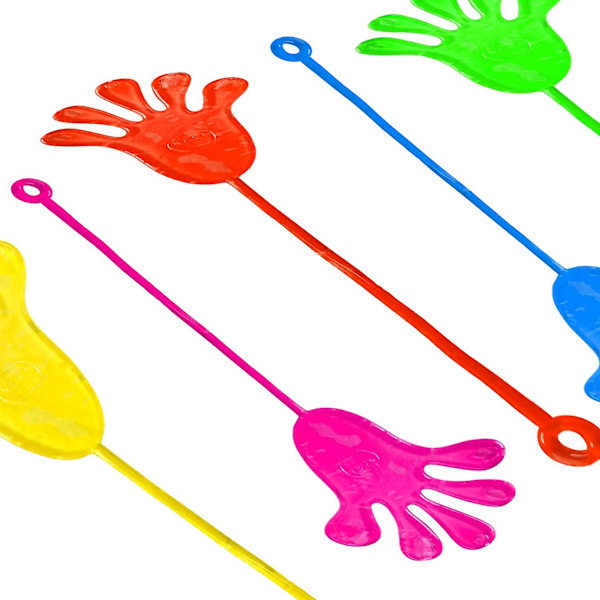Pakke med 48 Elastiske Sticky Hand Leke - Perfekte Gaver til Barnefest og Bursdager