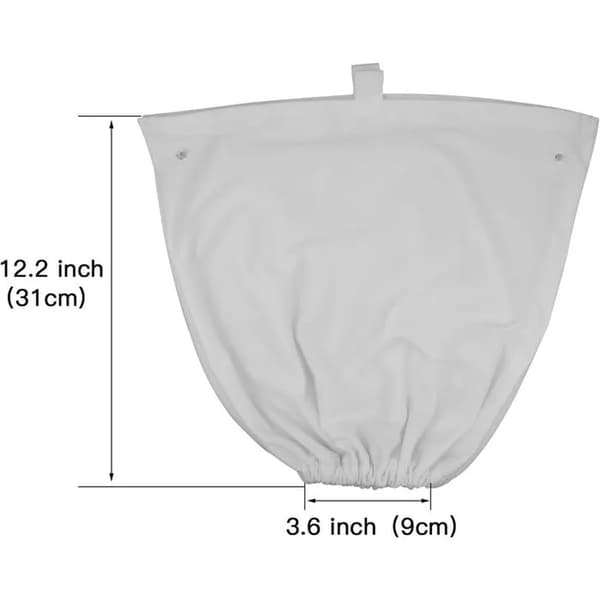 Vaskbar poolfilterpose 8114, fint net 2 mikron, genanvendelig polyester, pakke med 2 stk.