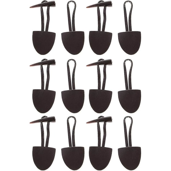 6 par läderknappar Horn Toggle Duffle-knappar för kappa Kaffe Spänne Spänne Fancy Knappar - Brun