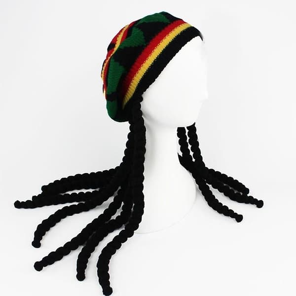 L93f Herr Dam Nyhet Dreadlocks Mössa Reggae Jamaicansk Stil Virkad Stickad Bea