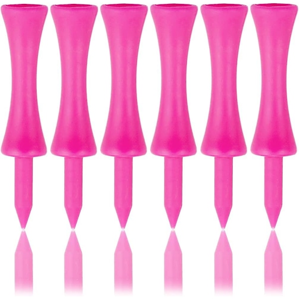 100 Pak 57mm Rosa Plastik Golf Tees