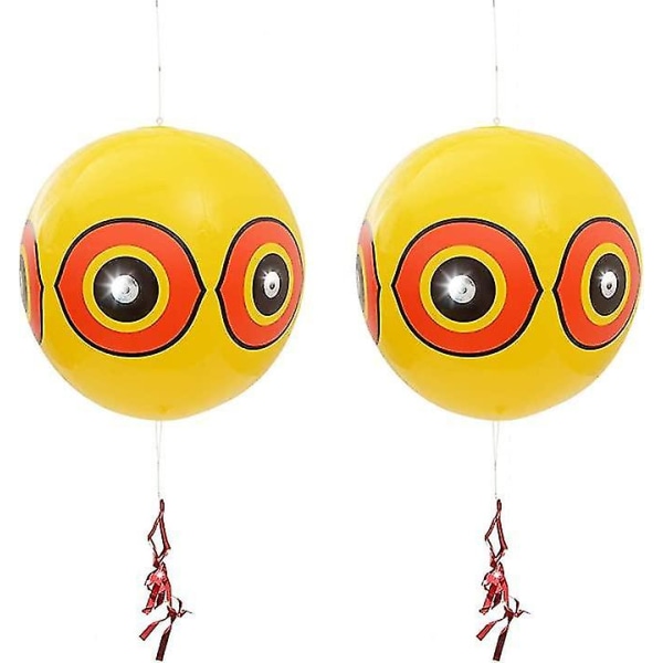 2 Skræmmeballon Anti-duer, Fugle, Hjejler, Skjaller, Vibe Og Spurve, () 600 Mm, / Gul