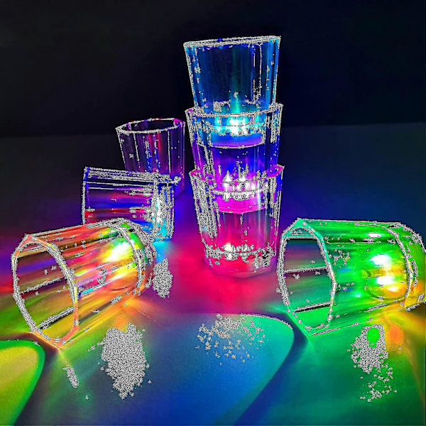 Sæt af 24 LED-lysende Shotsglas til Glødende Festlig Sjov