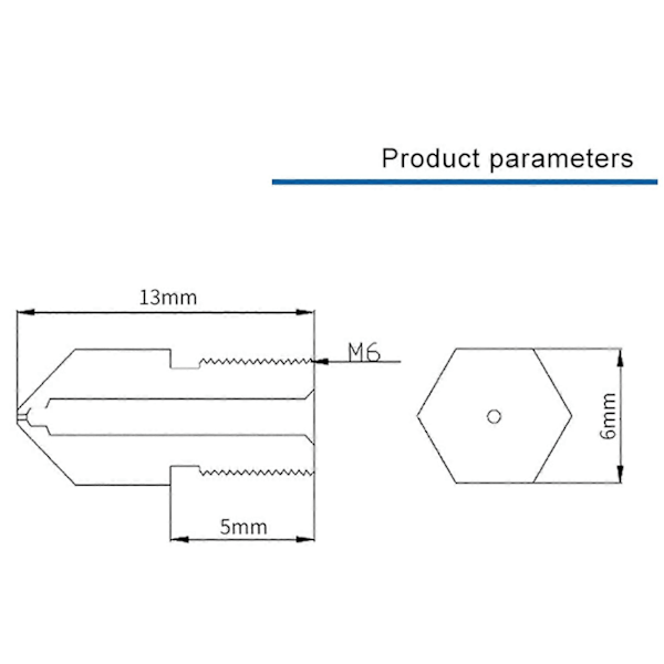 2 stk. 0,4 mm hærdet stål MK8 ekstruderdyser til 3D-printer CR-10 / Ender 3/5, Ender 3/V2 E