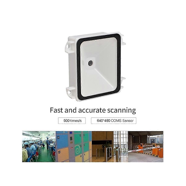 Innebygd 2D strekkodeskanner USB QR strekkodeleser RS232 TTL grensesnitt Kiosk Liten fast installasjon