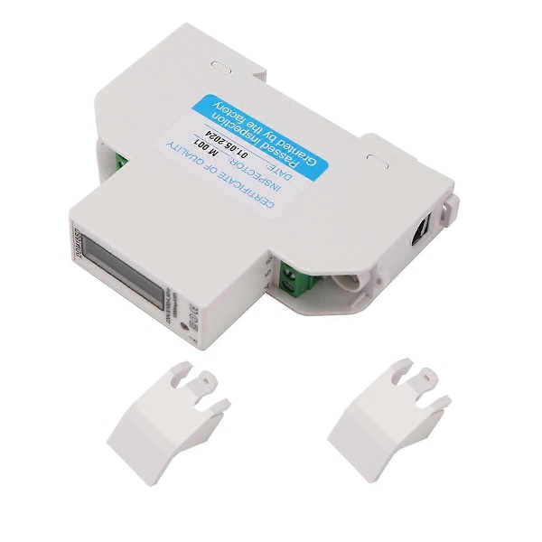 5-100A 220V Energimätare Enfas RS485 MODBUS Protokoll LCD Bakgrundsbelyst Display DIN-skena Wattmätare