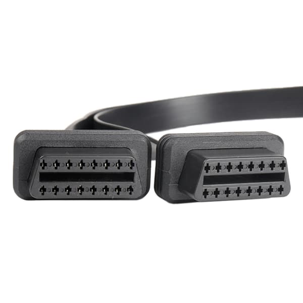 2 til 1 rett OBD2-kabel med 16 PIN – 30 cm fordelerkabel